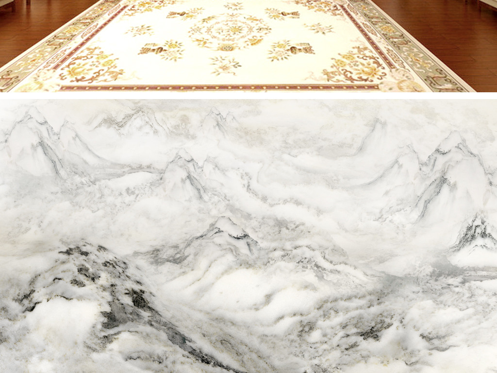 万里河山 大理石瓷砖上的诗意山水画
